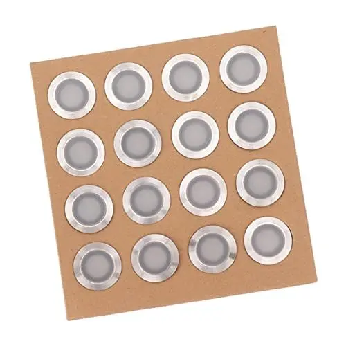 Produktbild: 16 STÜCKE LED-Deckleuchte Edelstahl PC IP67 wasserdichte Bodenlampe für Garten-Yard-Treppe 90 Bis 265 V, Spezielle LED-Untergrundlampe Im Boden LED-Lampen-Nachtlicht (EU-Stecker)