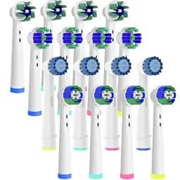 Produktbild: 16 Stück Aufsteckbürsten Kompatibel mit Oral B Elektrische Zahnbürste, Sensitive, Precision Clean, Cross Clean, 4pcs 3D Whitening, Vier Modelle in einer Packung