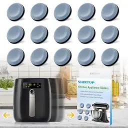 Produktbild: 16 Stück Gleitbrett, Selbstklebend Gleiter Rollen kompatibel mit Thermomix TM6 TM5, Monsieur Cuisine Smart, Ninja Foodi Heißluftfritteuse, Kaffeevollautomat Küchengeräte Zubehör Appliance Sliders
