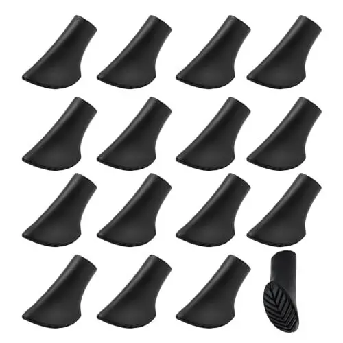Produktbild: 16 Stück Nordic Walking Stöcke Gummipuffer für Wanderstöcke, Nordic Walking Pads, Stangenschutz für alle gängigen Wanderstock Trekkingstöcke Walking Stöcke Gummipuffer Asphaltpads (11mm)
