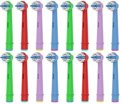 Produktbild: 16 Stücke Kids Aufsteckbürsten kompatibel mit Oral b Kinder elektrische Zahnbürste, Extra Weiche Borsten für Sensitive Zahnfleisch, kleine Zahnbürstenköpfe
