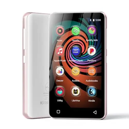 Produktbild: 160G Spotify MP3-Player mit Bluetooth, Innioasis Mp4-Player mit Audible, Deezer, Hi-Fi 4 Zoll Touchscreen Musik Player mit Wi-Fi (Rosa)