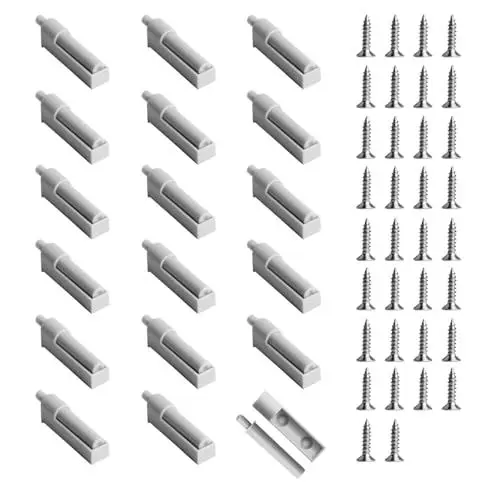 Produktbild: 17 STK Softclose Türdämpfer für Schranktür Dämpfer, Softclose Nachrüsten, Soft Close Nachrüstung, Softclose Nachrüstung, Schubladen Dämpfer, Möbeltürdämpfer für Küchenschranktüren, mit 34 Schrauben