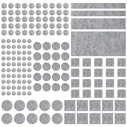 Produktbild: 174 Stück Filzgleiter Selbstklebend,Filzgleiter für Stühle,Stuhl Filzgleiter,Möbelgleiter,Filz für Stühle,Selbstklebende Filzgleiter Selbstklebend Rund,Filzgleiter Set,Filzgleiter Rund,Möbelfilz