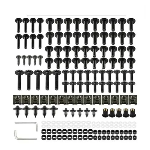 Produktbild: 177PCS Verkleidung Schrauben Schrauben Mutter Komplette Kit Für HON&DA CBR600RR CBR1000RR CBR 600 F2 F3 F4 CBR 600 RR 1000 RR 900 929RR 650R(Black)