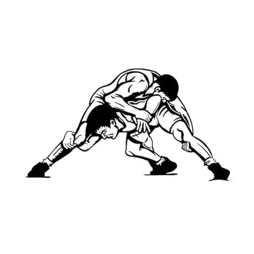 Produktbild: 17.9x9.8CM Wrestling Aufkleber Auto Styling Zubehör Silhouette Vinyl Grafik Motorrad Fahrrad Dreirad Kühlschrank Toilette Spielzimmer Küche Abziehbild Dekoration Aufkleber