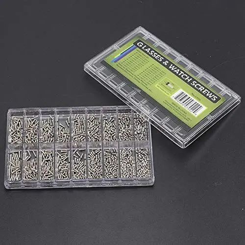 Produktbild: 18 Arten Uhr Reparaturschraube, Edelstahl Uhr Reparatur Uhr Armbanduhr Schraube Reparaturwerkzeug Zubehör, Kleine Schrauben für kleine Scharnier Multi Purpose DIY Miniatur Schrauben Set