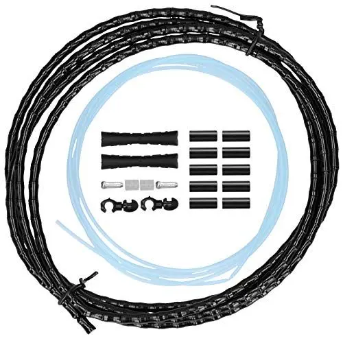 Produktbild: 1,8 M Bremszughüllen-Set, Schaltzugrohr aus Aluminiumlegierung mit Innenschlauch für die Reparatur von Rennrad-Mountainbikes (BLACK)