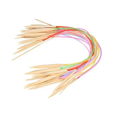 Produktbild: 18 Stk Rundstricknadeln Nähnadeln Fahrradkettenöler Runder Teppich Strickwerkzeuge Selber Machen Willkommensausschnitt Aus Holz Stricknadel Kabel Holzgarn Runden Tunesien Hölzern