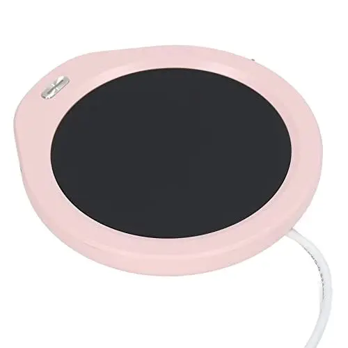 Produktbild: 18 W Kaffeetassenwärmer, Konstante Temperatur, Energiesparend, Wiederaufladbar, Tassenwärmer, Teewärmer für Büro, EU-Stecker 220 V (PINK)