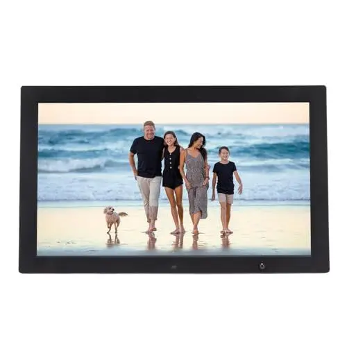 Produktbild: 18 Zoll Großer Digitaler Bilderrahmen, Multifunktionales Elektronisches HD-Fotorahmen-Album, für Freunde und Familie, Teilen von Foto-Video-Bildern, Uhr-Kalender-Funktionen