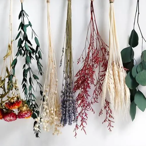 Produktbild: 18 Zoll Halloween Trockenblumenstrauß Trockenblumen Kleine Sträuße Hochzeit Brautjungfer Trockenblumenstrauß Zum Basteln DIY Halloween Hochzeit Herbsternte Dekoration