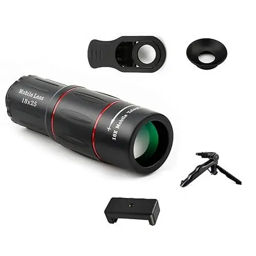 Produktbild: 18 x Teleskop-Kameraobjektiv-Set, 4 K Weitwinkel, Makros-Fischaugenobjektiv, kompatibel für Handy-Fotografie, Weitwinkelobjektiv, 4 Khohes Objektiv, Super-Weitwinkelobjektiv, professionell