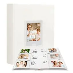 Produktbild: 180 Taschen 2x3 Fotoalbum mit Schreibfläche für Instax Mini 12 11 40 9 7+ Evo Liplay Kamera,Fotoalbus m für Fujifilm Instax Mini Kamera, Polaroid Fotobook mit Memo Bereichen (Weiß)