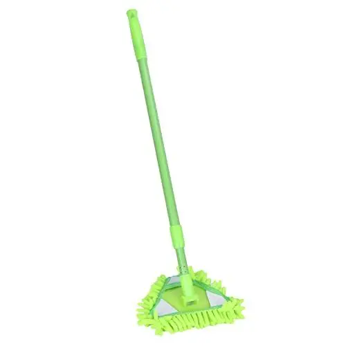 Produktbild: 180 ° Drehbarer Dreiecks-Staubmopp, Teleskop-Mopp Ohne Toten Winkel, Abnehmbares Design, Zum Reinigen Von Glas, Boden, Wandmöbeln