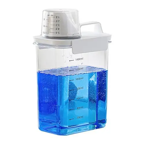 Produktbild: DAKLUNAR Waschmittel Aufbewahrung, Waschpulver Aufbewahrungsbox Waschmittel Dosierhilfe Waschmittelbox Waschpulver Box WaschmittelbehäLter Waschmittel Spender mit Griff und Skala (1800 ML)