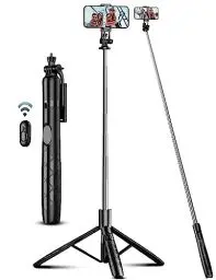 Produktbild: 180cm Handy Stativ Ständer & Selfie Stick, Handyhalter mit Abnehmbarer Fernbedienung, Smartphone Stative, Tripod für iPhone, Handystativ Kompatibel mit iPhone Android Smartphones, Camera