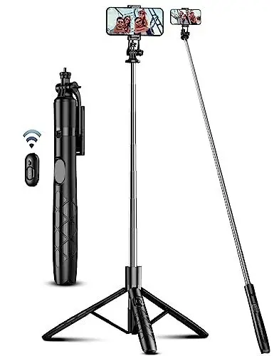 Produktbild: 180cm Handy Stativ Ständer & Selfie Stick, Handyhalter mit Abnehmbarer Fernbedienung, Smartphone Stative, Tripod für iPhone, Handystativ Kompatibel mit iPhone Android Smartphones, Camera