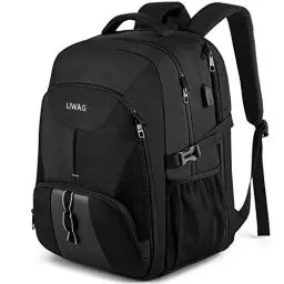 Produktbild: Extra Groß Rucksack Herren 50L Wasserdicht Arbeit Laptop Rucksack für 17 zoll mit USB Ladeanschluss Business Reisen Notebook Schulrucksack für Männer Frauen Jungen Teenager Schwarz
