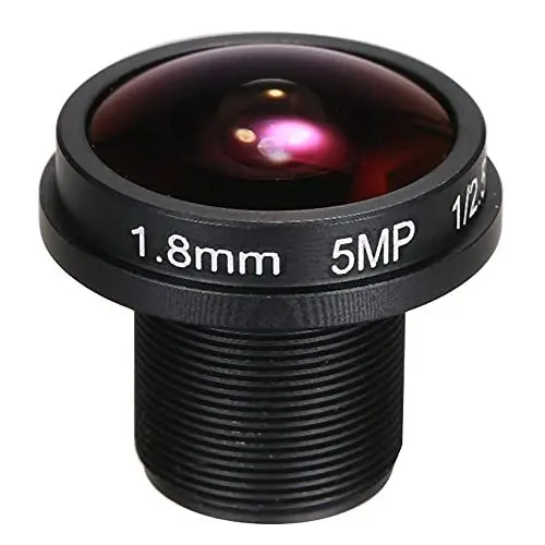 Produktbild: 1,8-mm-Fisheye-Objektiv, 5 MP Weitwinkel-M12-CCTV-Kameraobjektiv für Panoramaansicht mit HD