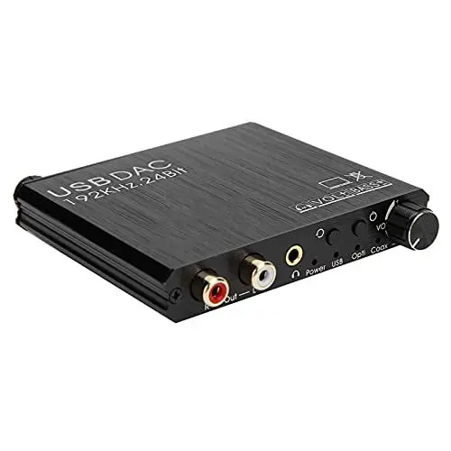Produktbild: 192 KHz Digital-Analog-Konverter, AY107 DAC-Konverter Digital-Analog-Konverter 3,5 Mm Koaxialer Optischer -Konverter Digital-Analog-Konverter für TV-Heimkino