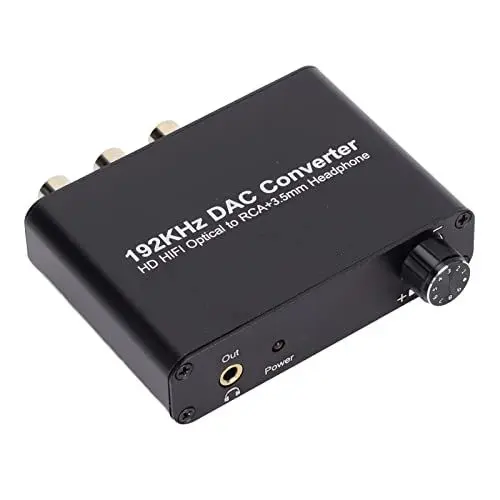 Produktbild: 192 KHz Digital Analog Konverter, Optischer Ausgang zu Cinch DAC Decoder, DAC Konverter, Glasfaser zu Rückkanal, HD HIFI Konverter für PC, CD, DVD