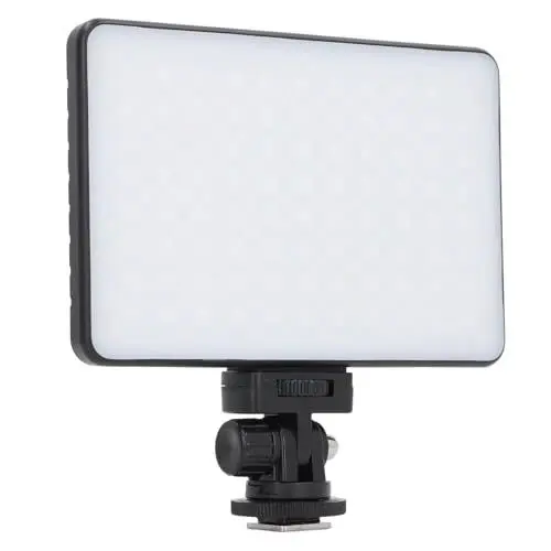 Produktbild: 192 Stück LED-Videoleuchte für Kameras, 16 W, CRI95+, 2500–9000 K Eingestellt, Kompakt, Leicht, Drehbarer Fuß, Einfach zu Transportieren, 120° Beleuchtungswinkel, Lange