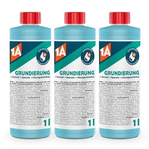 Produktbild: 1A Bauchemie Grundierung 3x 1 l universal Konzentrat für innen und außen