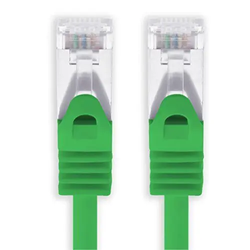 Produktbild: 1aTTack.de 15m - grün - 1 Stück CAT.7 Netzwerkkabel Sftp (Rohkabel) Patchkabel (SET) 10000Mbit/s - 500 MHz konfektioniert mit 2 RJ45 Stecker Cat6a