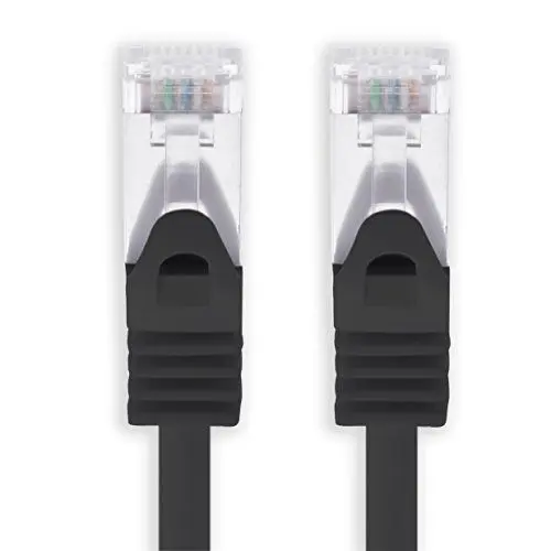 Produktbild: 1aTTack.de 10m - schwarz - 1 Stück Cat7 Netzwerkkabel SFTP Patchkabel Lankabel Rohkabel 10GB/s - 500 Mhz konfektioniert mit 2 RJ45 Stecker Cat 6a