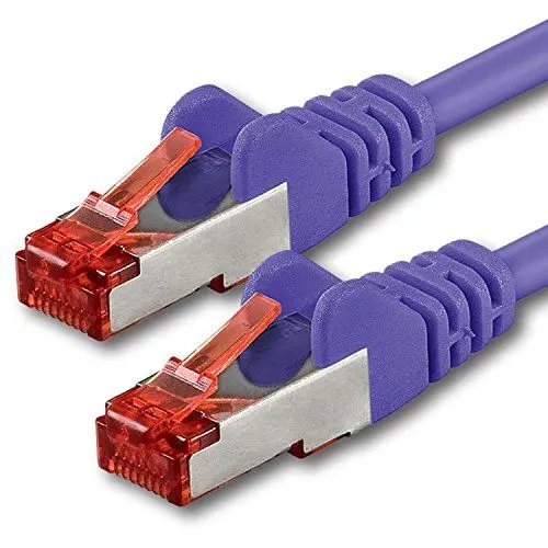 Produktbild: 1aTTack.de 1x 0,25m - Cat 6 Netzwerk-Kabel Patch-Kabel Cat6 RJ45 SFTP - violett