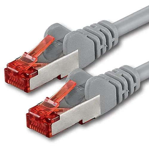Produktbild: 1aTTack.de 1x 10m - Cat 6 Netzwerk-Kabel Patch-Kabel Cat6 RJ45 SFTP - Grau