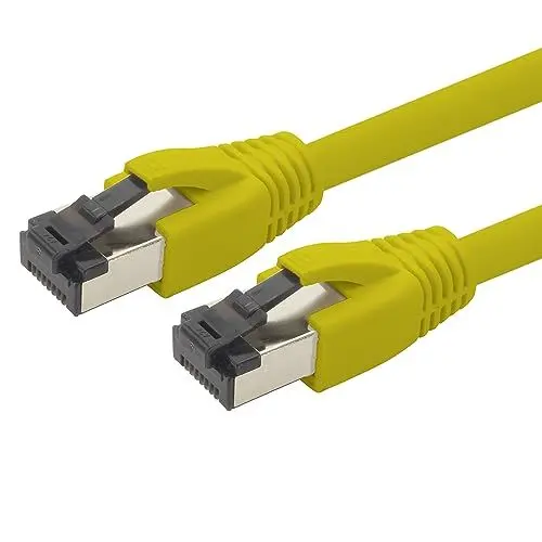 Produktbild: 5m Cat 8 Netzwerkkabel CAT8 Kabel Gelb - 1 Stück Cat.8 Lan 2000 Mhz 40 Gbit s 40GBase-T Poe+ Patchkabel Ethernetkabel LSZH - 1 x 5 Meter Gelb