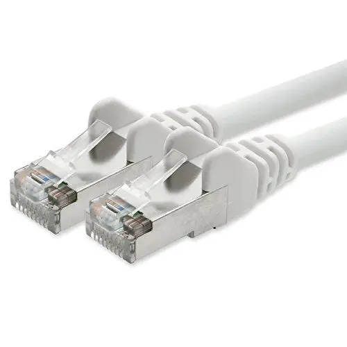 Produktbild: 1aTTack.de Netzwerkkabel CAT 5e folien und geflechtgeschirmt SFTP Netzwerk Patch-Kabel mit 2x RJ45 Stecker 5m weiss