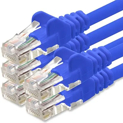 Produktbild: 1aTTack.de Netzwerkkabel Cat.6 - blau - 5X - 7,5m - (Set) - CAT6 Ethernet Kabel Lankabel 1000 Mbits Patchkabel