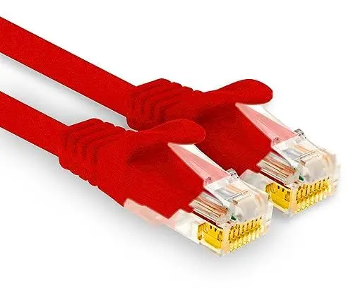 Produktbild: 1aTTack.de - 1 X 10m Cat7 Netzwerkkabel, Cat.7 Ethernet, Lan & Cat 7 Patchkabel für maximale Internet Geschwindigkeit & verbindet alle Geräte mit RJ 45 Buchse Rot