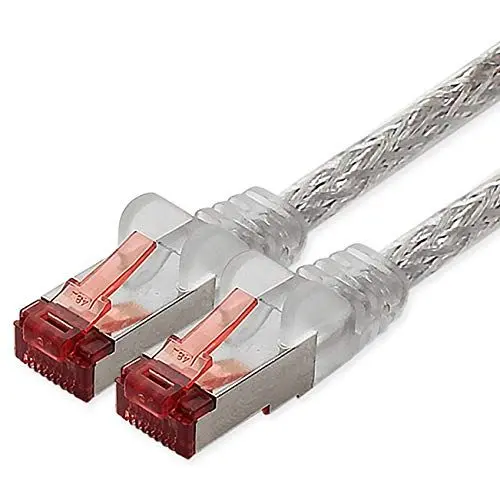 Produktbild: 1CONN Cat6 Netzwerkkabel 50m transparent Ethernetkabel Lankabel Cat6 Lan Netzwerk Kabel Sftp Pimf Patchkabel 1000 Mbit s