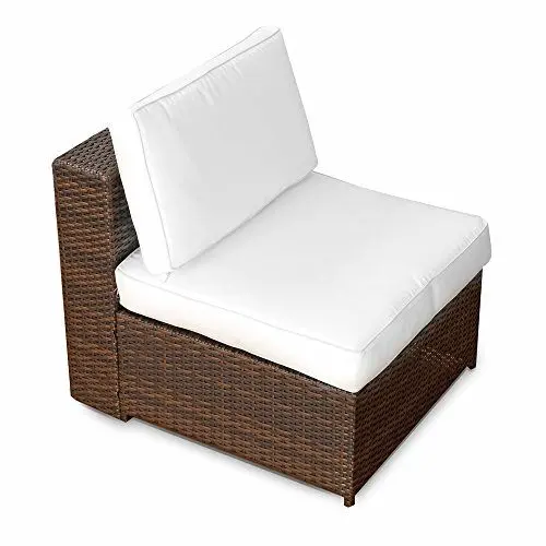 Produktbild: (1er) Polyrattan Lounge Möbel Mittel Sessel braun-mix - Gartenmöbel (1er) Polyrattan Lounge Mittel Sessel, Lounge Mittel Sofa, Lounge Mittel Stuhl - durch andere Polyrattan Lounge Gartenmöbel Elemente erweiterbar