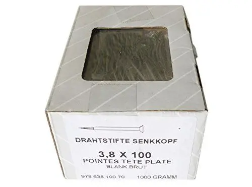 Produktbild: 1kg SWG Drahtstifte Senkkopf blank 3,8x100 - 97863810070