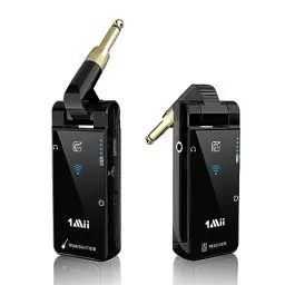 Produktbild: 1Mii M2 Wireless Gitarren System, 5.8GHz Gitarren-Sender Empfänger mit 8 Stunden Laufzeit, wiederaufladbar Kabellos Gitarre Transmitter Receiver für E-Gitarre Violine Tastatur -Aufgerüstet