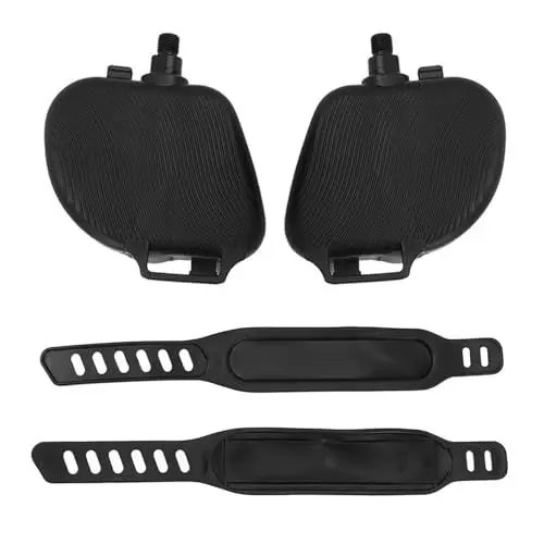 Produktbild: 1Paar Heimtrainer-Pedale, Fahrrad-Pedalriemen rutschfestes Pedal für Peloton Bike, Spin Cycling Bike, Indoor Exercycle Bike (1/2in Thread)