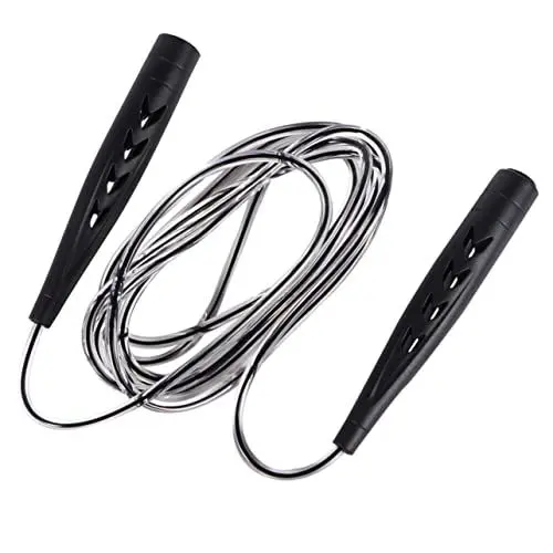 Produktbild: Happyyami 1stück Fitness Springseil Verstellbar Tragbar Für Training Und Wettkämpfe Mit Praktischem Aufbewahrungseimer Schwarz Für Jugendliche Und Erwachsene