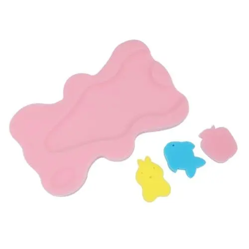 Produktbild: 1Stk Neugeborener Badesitz Babywannenkissen für Wanne Babybadekissen Schwämme Badematte aus Babyschwamm Baby-Badeschwammmatte rutschfest Badewannenmatte Badetuch Kind
