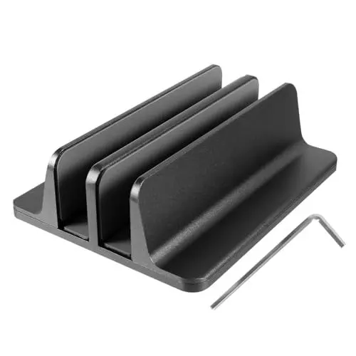 Produktbild: 1Stk Notebook-Aufbewahrungsregal Desktop-Organizer-Regal Tischständer Laptop-Computer vertikales Tablet-Dock Laptop-Rack zum Aufstellen Schreibtisch Base vertikales Gestell Büro