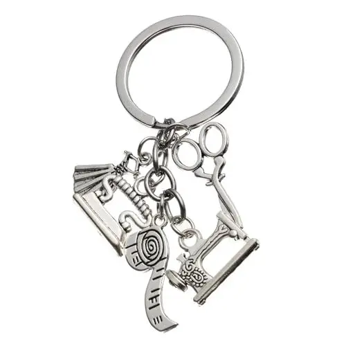 Produktbild: 1Stk Schlüssel anhänger one Piece Kleidung maßkrug Rucksackanhänger Nähliebhabergeschenk hängender Schlüsselanhänger Kostümdesigner-Anhänger Zinklegierung Gold Silver TENDYCOCO