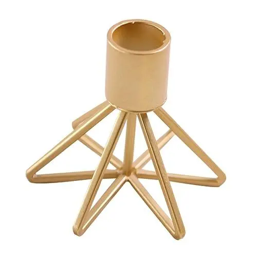 Produktbild: 1Stk Weihnachtskerzenhalter Desktop-Dekor Krippendekor Basis Einer Stumpenkerze romantische Kerzen küchendekoration weihnachtsessen Dekorativer Kerzenhalter Leuchter Eisen Golden Garneck