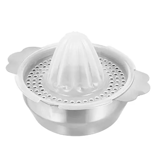 Produktbild: PHENOFICE Manueller Entsafter Aus Edelstahl Tragbar Für Zitronen Und Orangen Praktisch Für Camping Und Picknick
