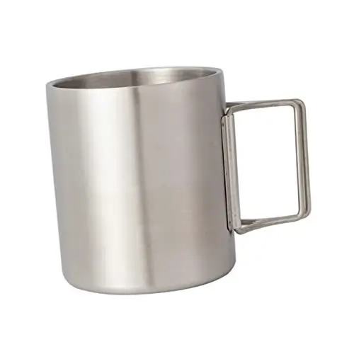 Produktbild: YARNOW Edelstahlbecher Für Camping Mit Doppelter Isolierung Outdoor-tasse Aus Kaffeetasse Für Camping Leicht Und Tragbar Langlebig Und Sicher