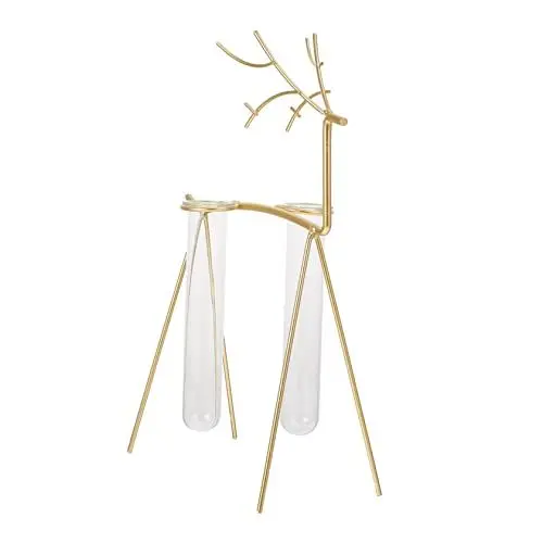 Produktbild: TOPBATHY Gold Fawn Form Hydrokultur Vase Einzigartige Desktop Ornament Elegante Wohnkultur Anlage Wurzeln Sichtbarkeit