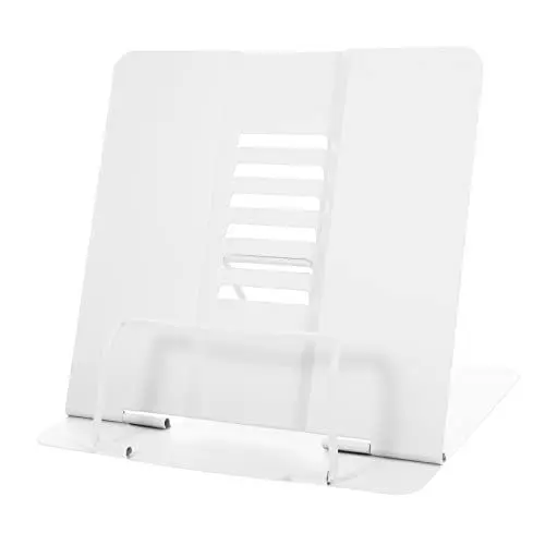 Produktbild: 1stk Leseregal Kinderschreibtisch Faltbares Buch Tablet-halter Lesebuchhalter Leseständerhalter Aktenregale Für Den Schreibtisch Buchhalter Zum Freihändigen Lesen Stand Weiß Eisen COHEALI